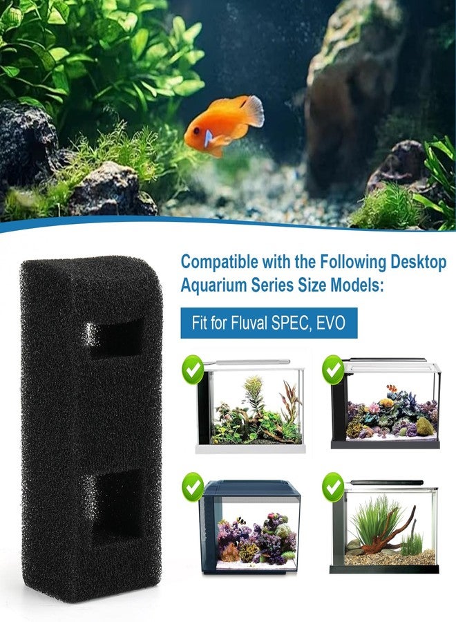 HEBRAR 10532 for Fluval Spec/Evo Foam Filter Block, Replacement Aquarium Filter Media, Filter Foam Block Compatible with Fluval Spec 16 US Gal and for Fluval Evo 13.5 US Gal Aquarium Filters Aquarium Water - Image 2